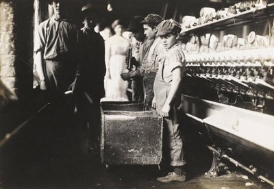 Young Doffers in the Elk Cotton Mills, Fayetteville, Tennessee by Lewis Wickes Hine